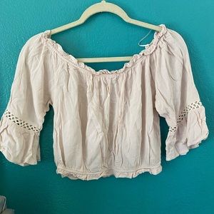 Boho off the shoulder crop top